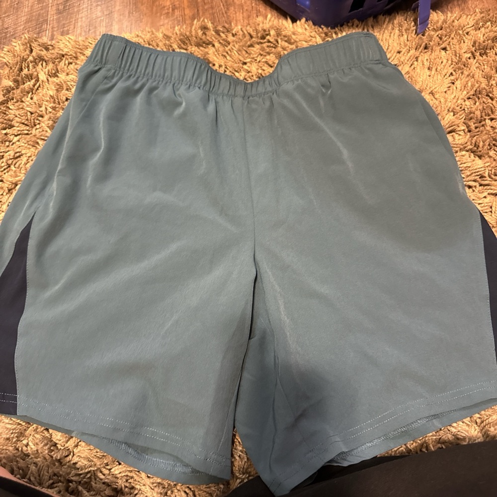 Tek Gear Men's Teal and Navy Athletic Shorts